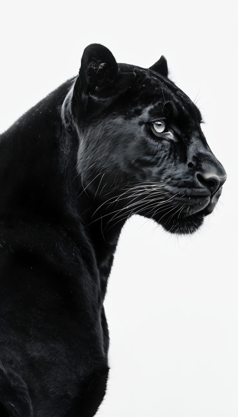 Majestic Black Panther Profile Photography Phone Case Cover