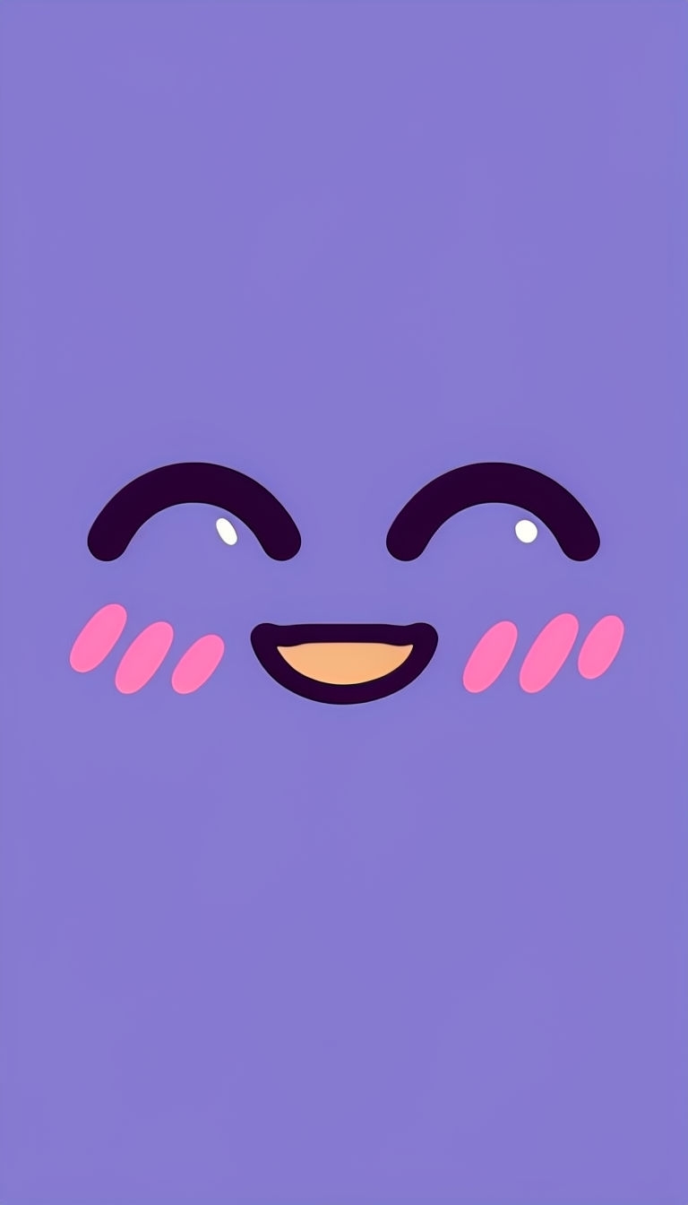 Playful Minimalist Kawaii Face Illustration Phone Case Cover
