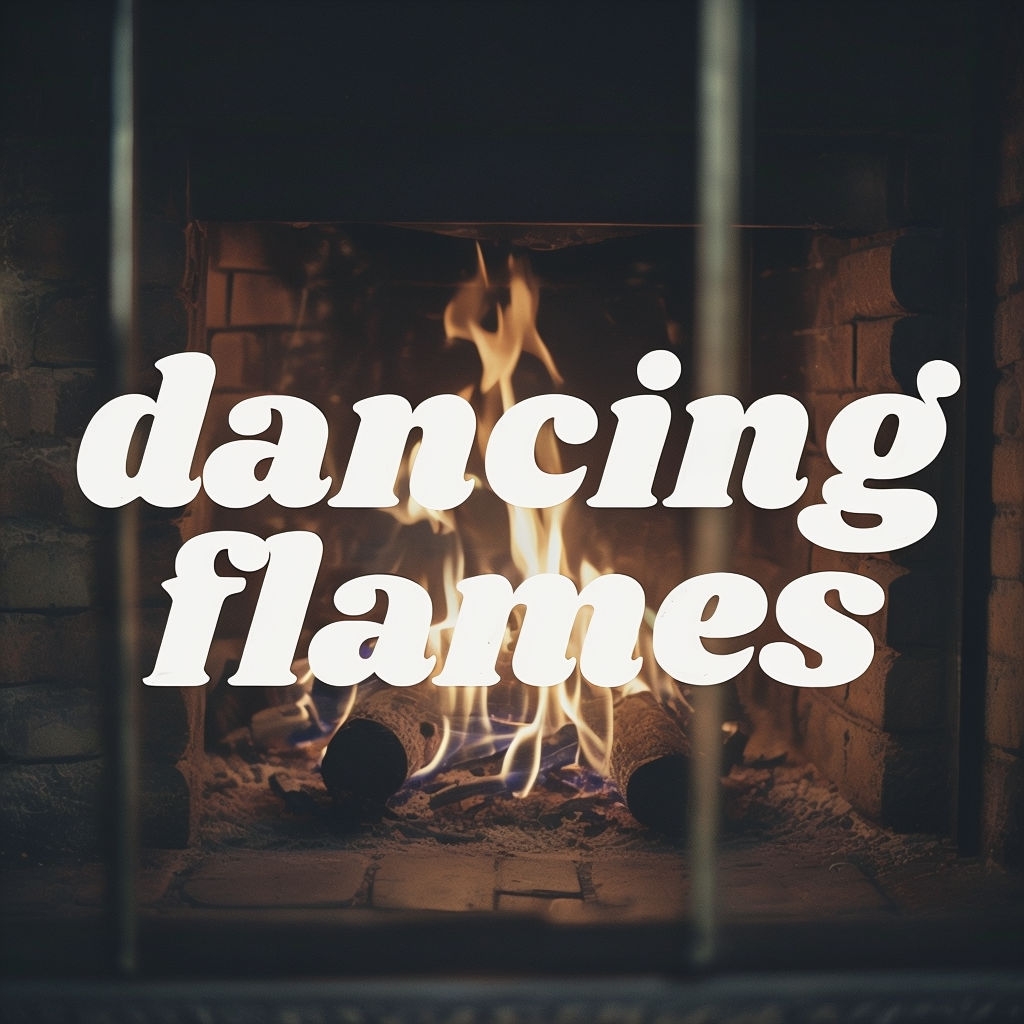Cozy Dancing Flames Nostalgic Fireplace Scene Spotify Album Cover