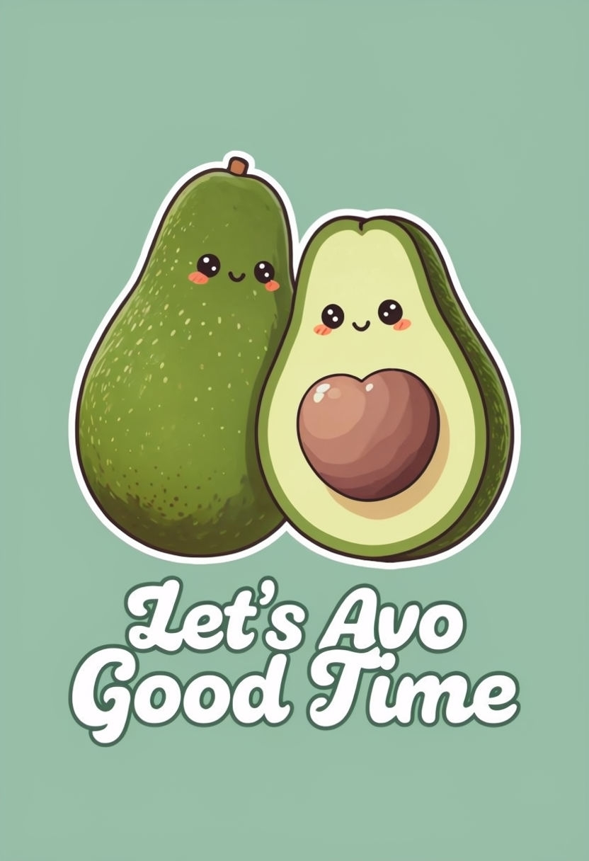 Cute Avocado Couple Let's Avo Good Time T-Shirt