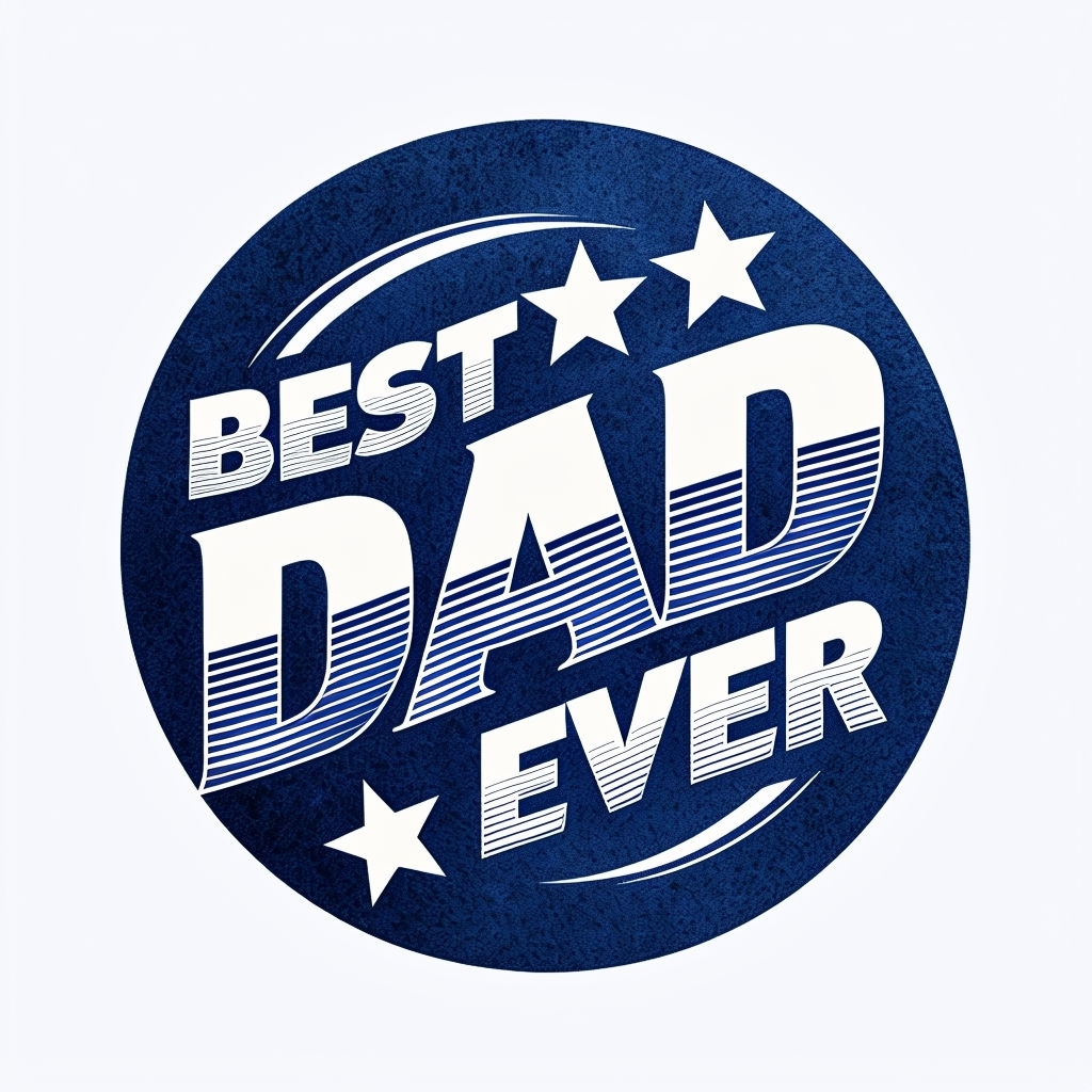 Best Dad Ever Retro Navy Blue Emblem Mug