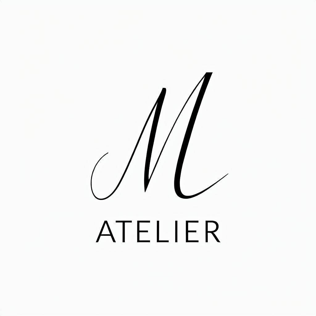 Elegant Minimalist ATELIER M Logo Design with Signature Style