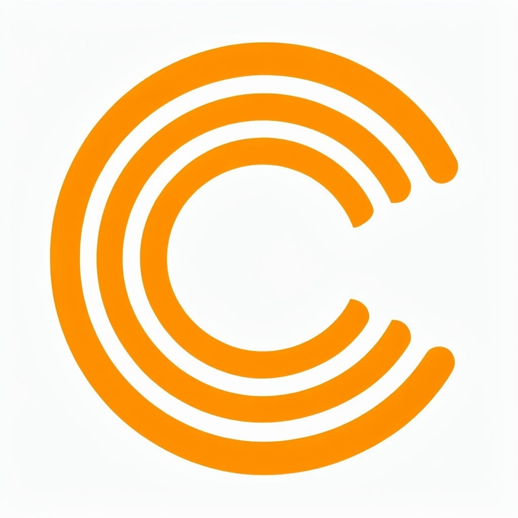 Minimalist Bold Orange Letter C Abstract Logo
