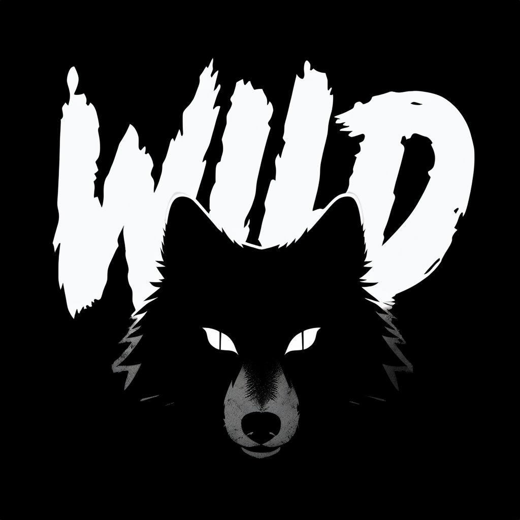 Bold Wild Graffiti Wolf Design T-Shirt