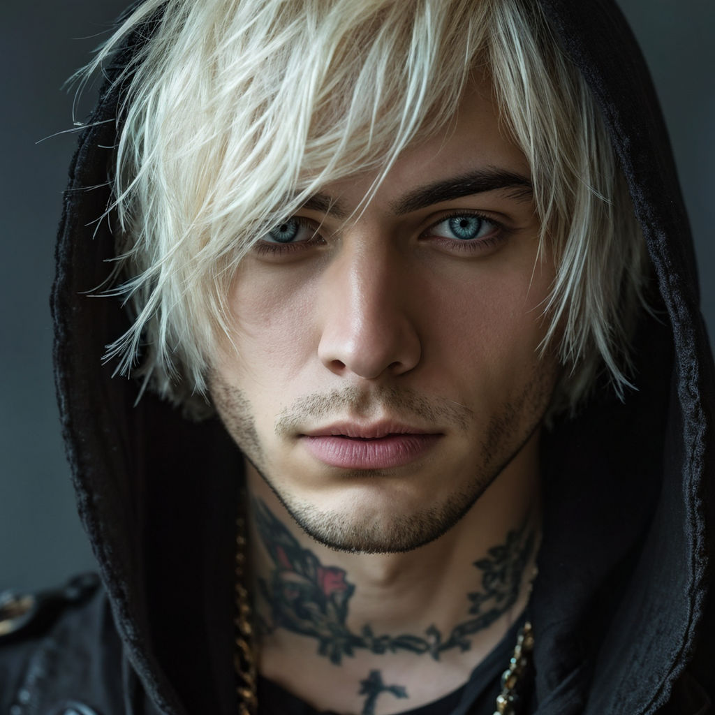 Blonde emo model