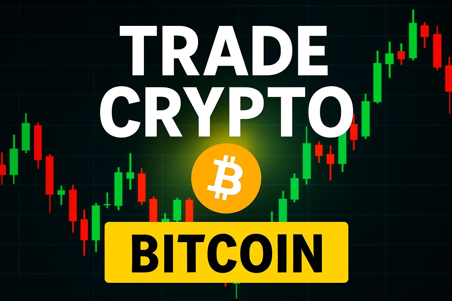 Trade Crypto Bitcoin Candlestick Chart Digital Art Social Media Post