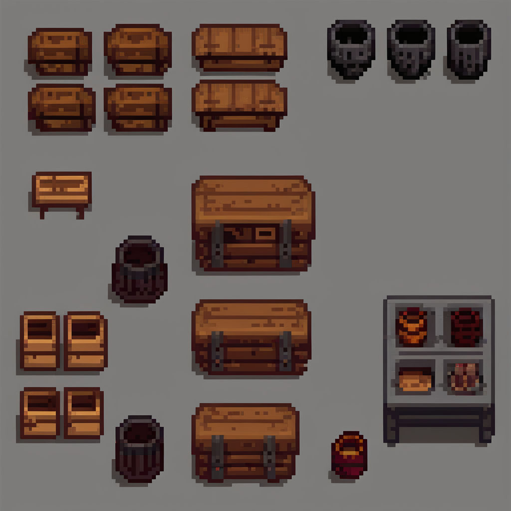 Top down dungeon items and assets for the enviroment by Facundo Mariano ...