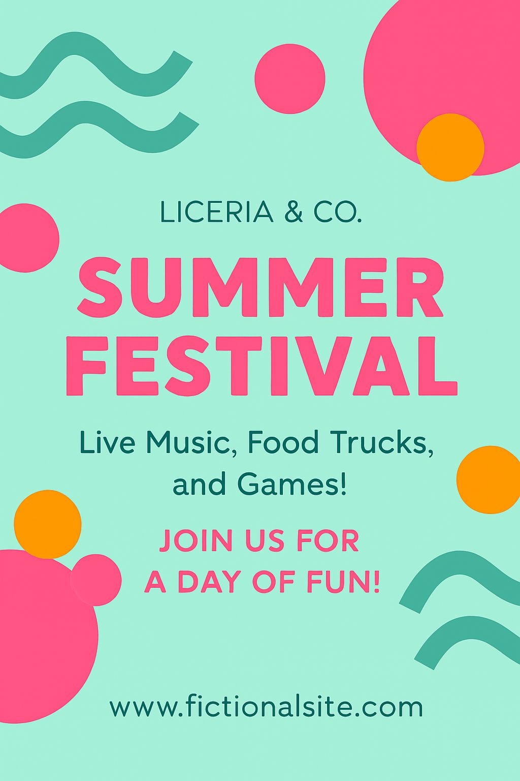 Vibrant Summer Festival Fun Day Invitation Flyer