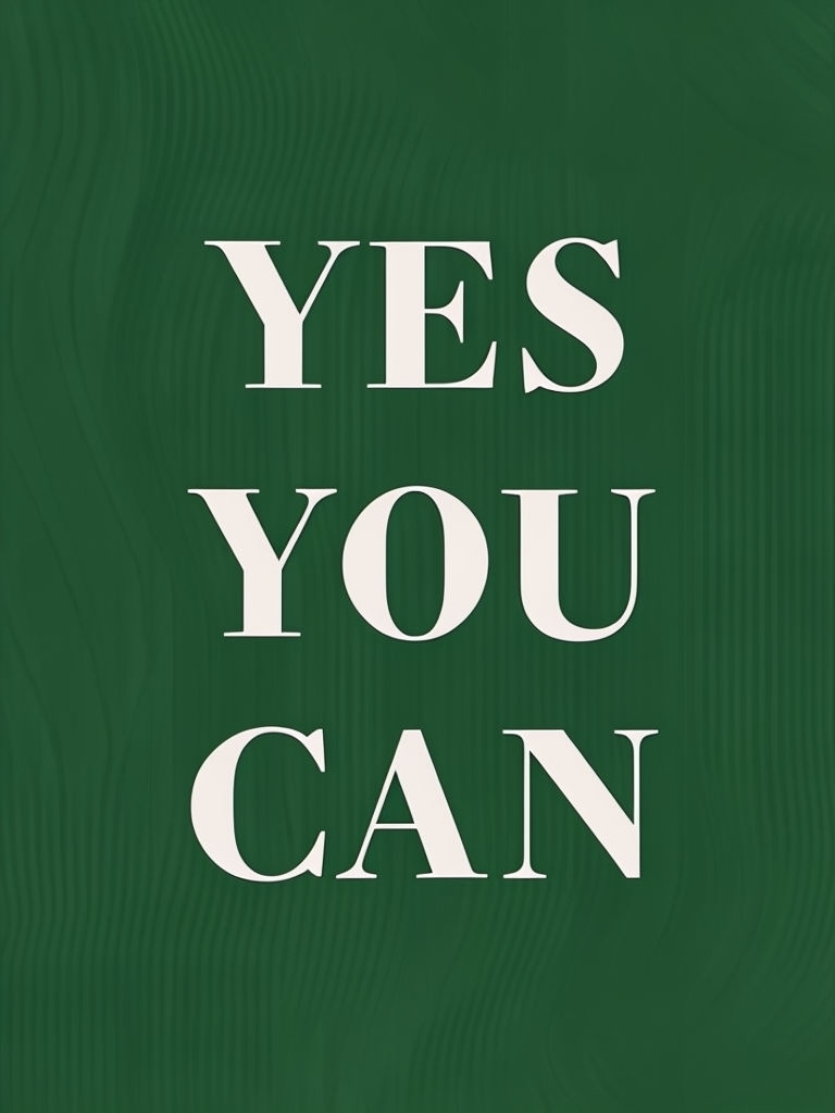 Minimalist 'YES YOU CAN' Motivational Poster Design