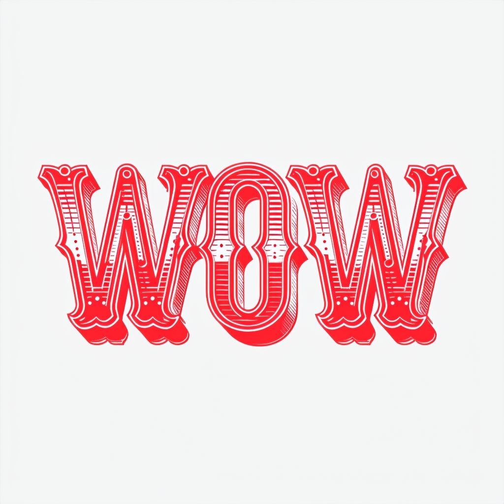 Vintage-Inspired Bold WOW Typography Design Mug