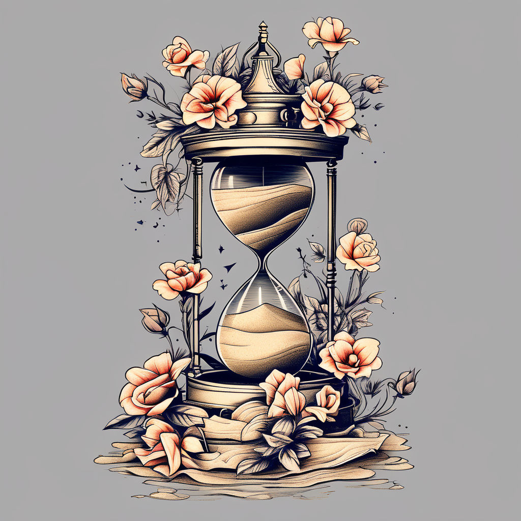 Sand clock tattoo design by Iryna Gutevych - Playground