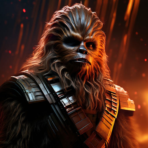 A close up picture of chewbacca by Ben Cormier - Playground