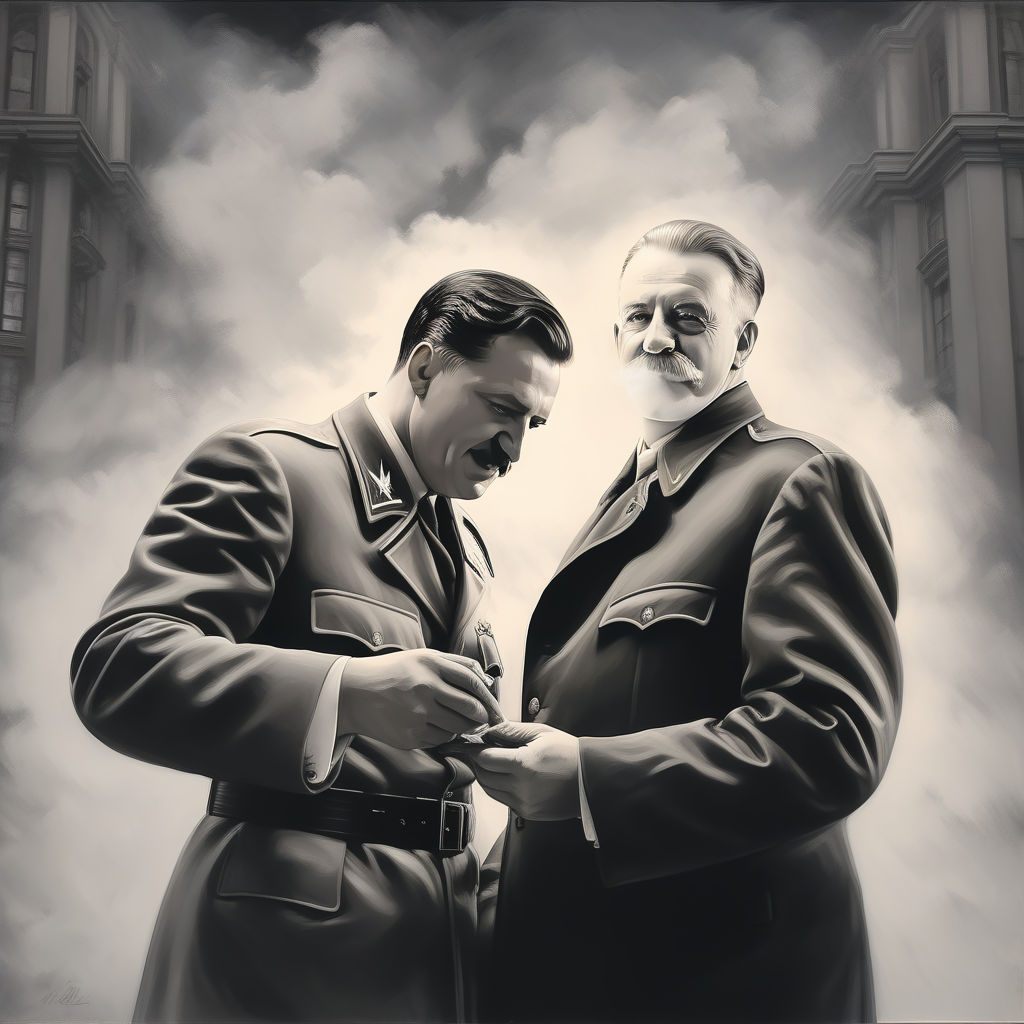 Draw A Hitler Who Kissing Hand Of Stalin By Lor3n :3 - Playground