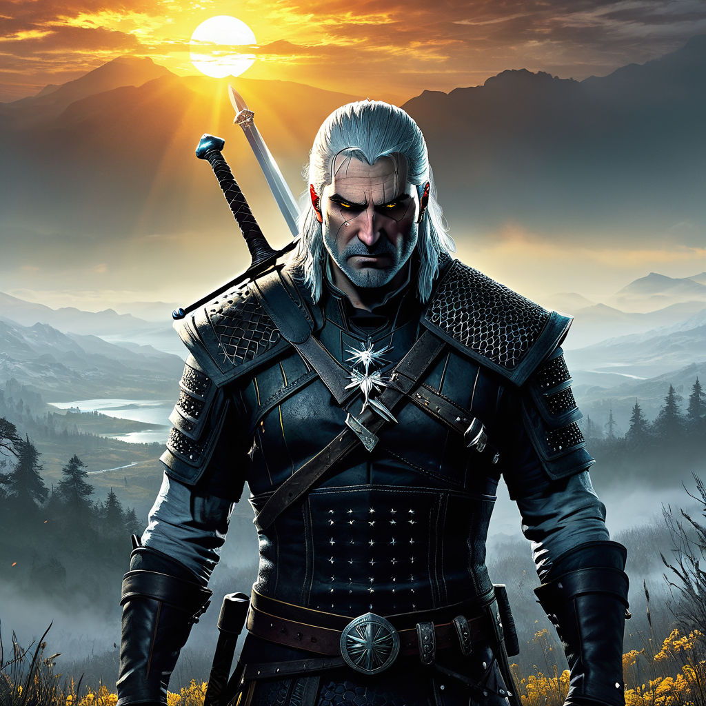 A detailed digital painting of Geralt of Rivia from The Witc... by ...