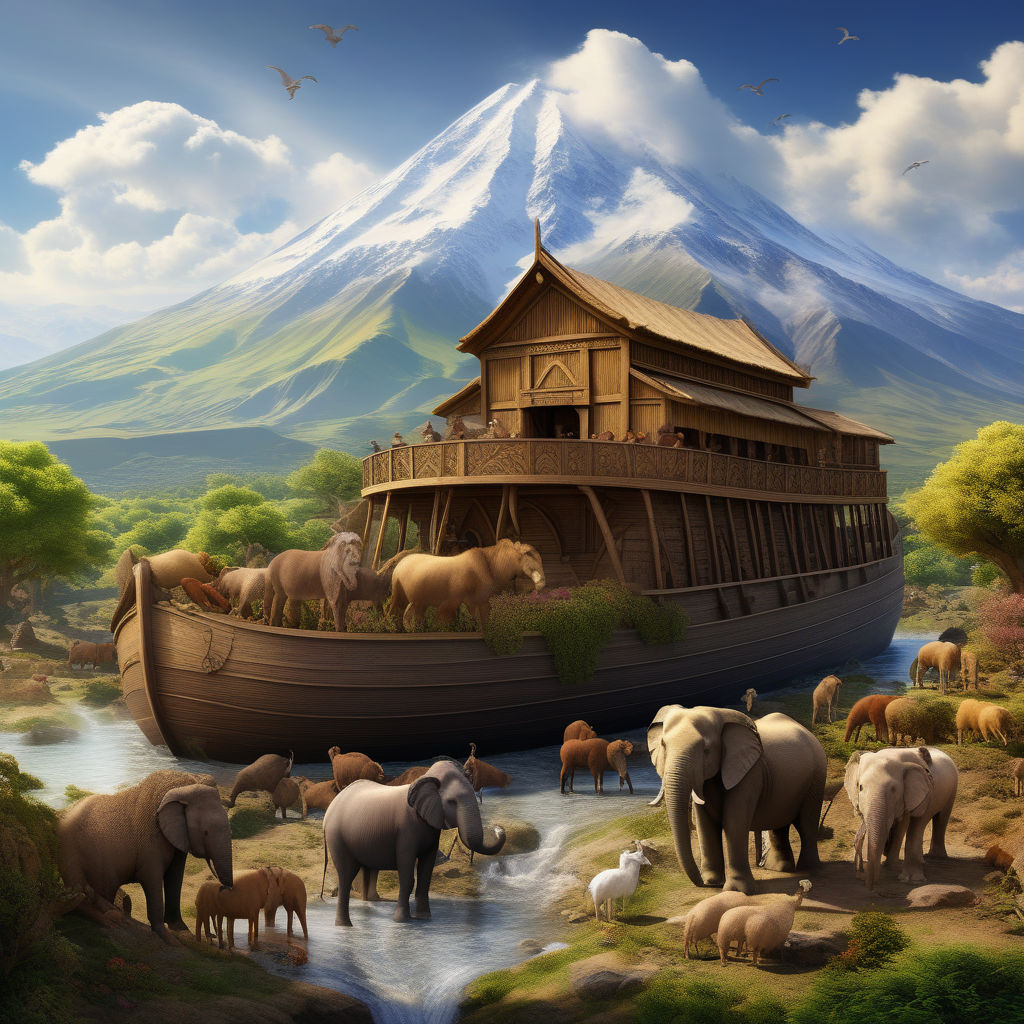 Noah's ark with his 7 siblings and a ton of animals with a m... by ...