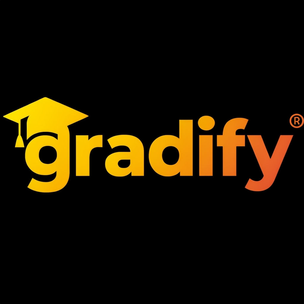 Modern Minimalistic Gradify Logo Design for Education Platform Logo