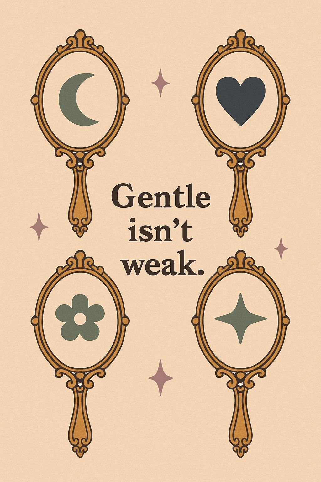 Elegant Vintage Mirrors with Inspirational Quote Social Media Post
