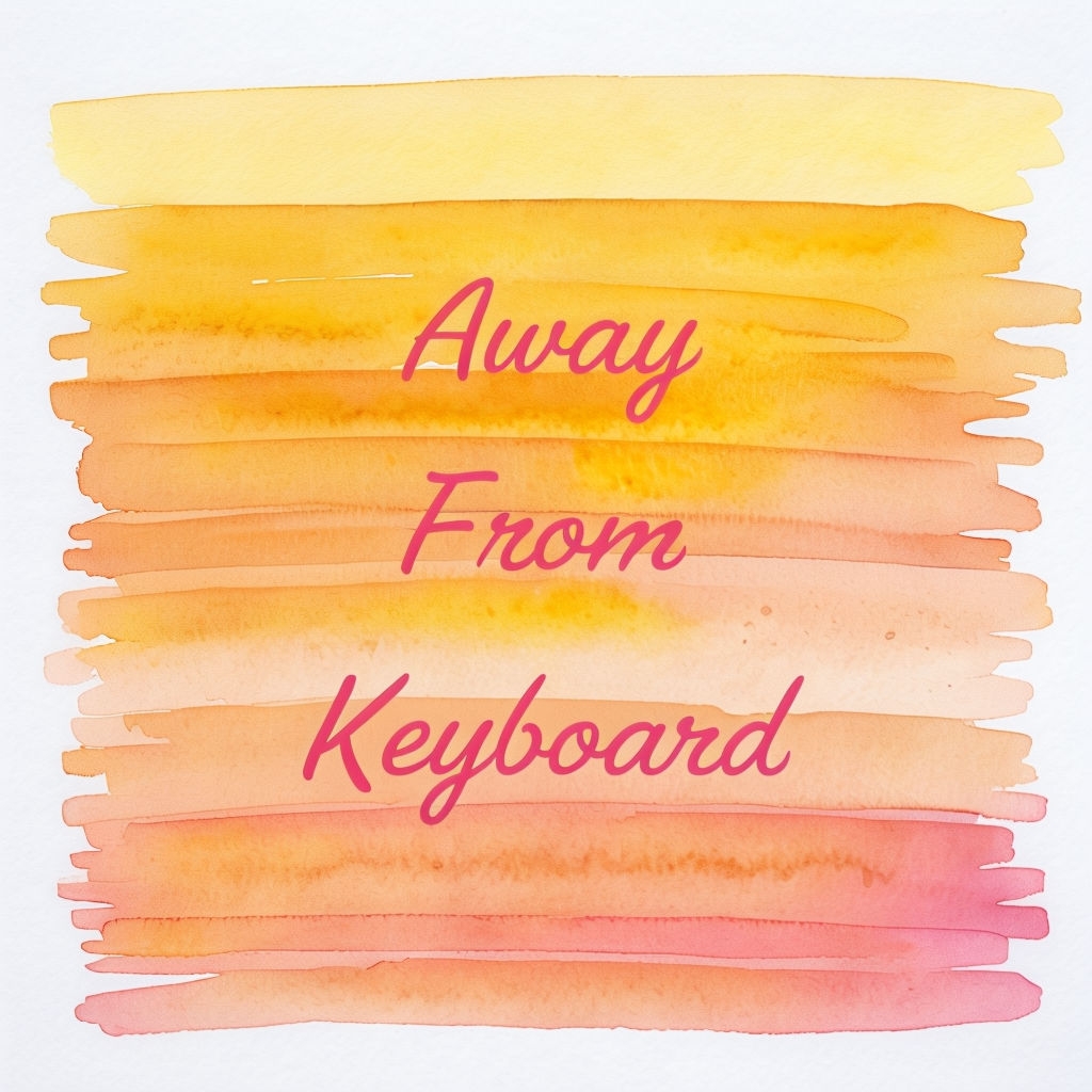 Warm Ombre Watercolor 'Away From Keyboard' T-Shirt