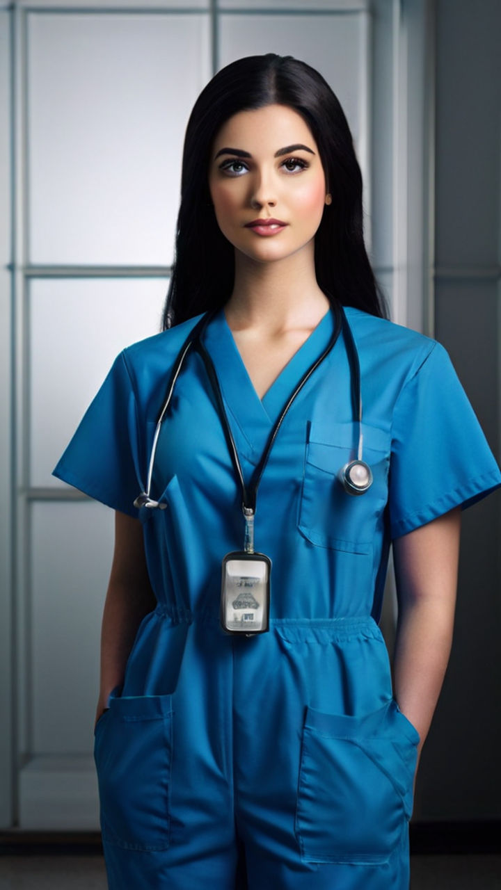 lady Alexandra Daddario Sexy doctor uniform short skirt girl cute sexy budy Big  boobs squeeze Alexandra Daddario doctor uniform sexy big boobs