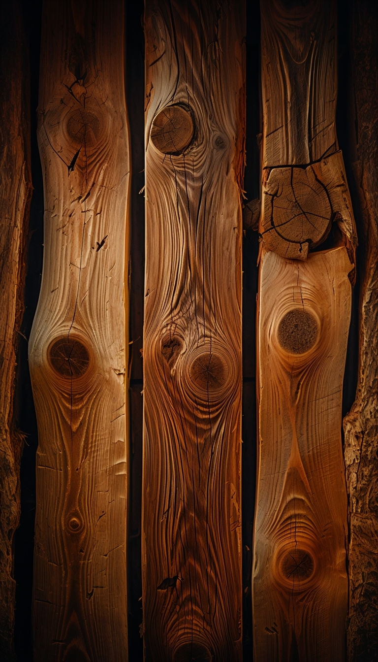 Rustic Wooden Planks Close-Up Photography Phone Case Cover