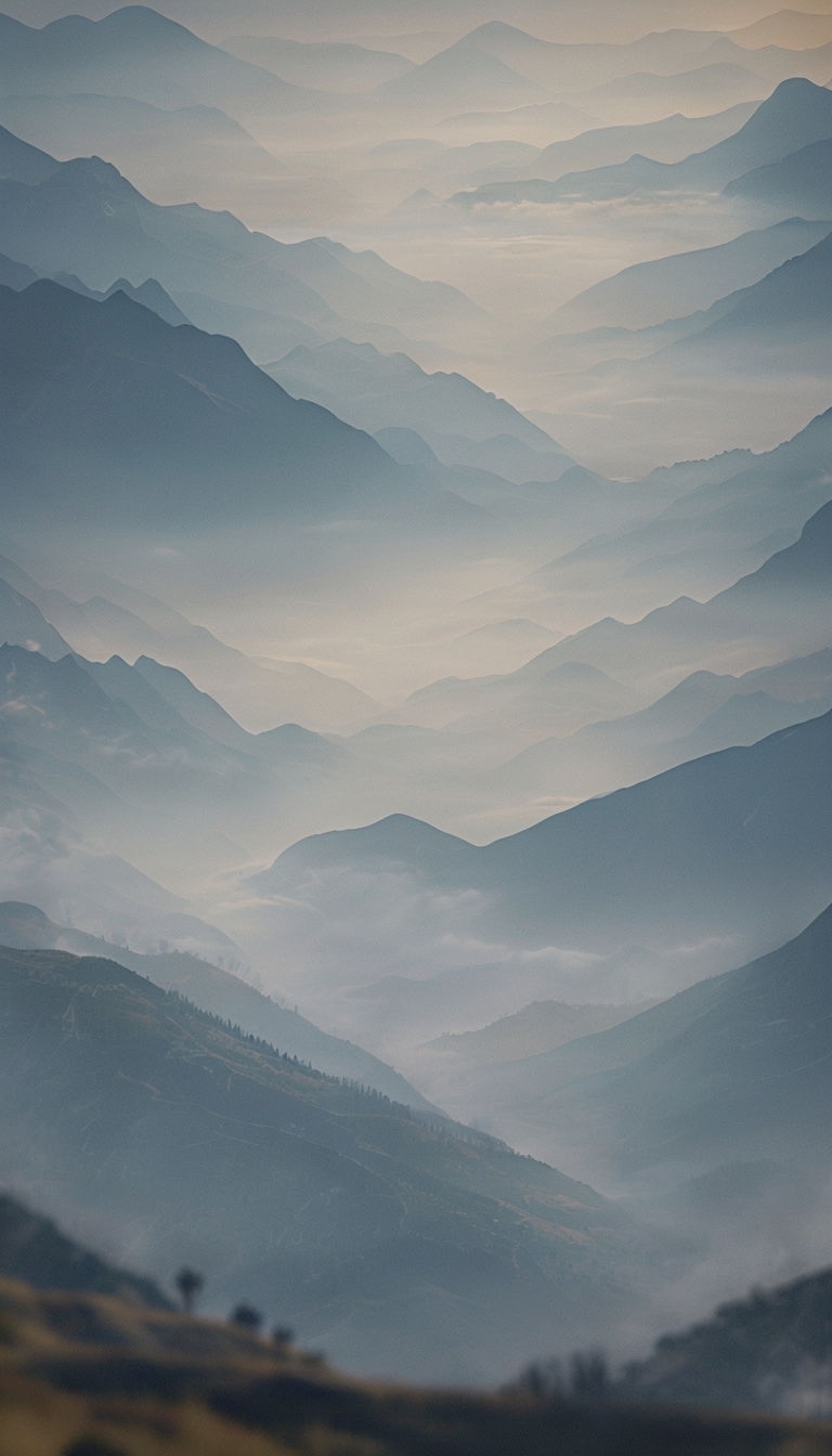 Serene Mountain Landscape Textured Background for Instagram Reels Social Media Post