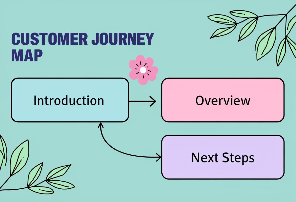 Pastel Customer Journey Map Flowchart Art for Bright Presentations