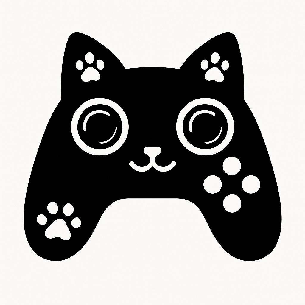 Cat-Inspired Game Controller Silhouette Sticker