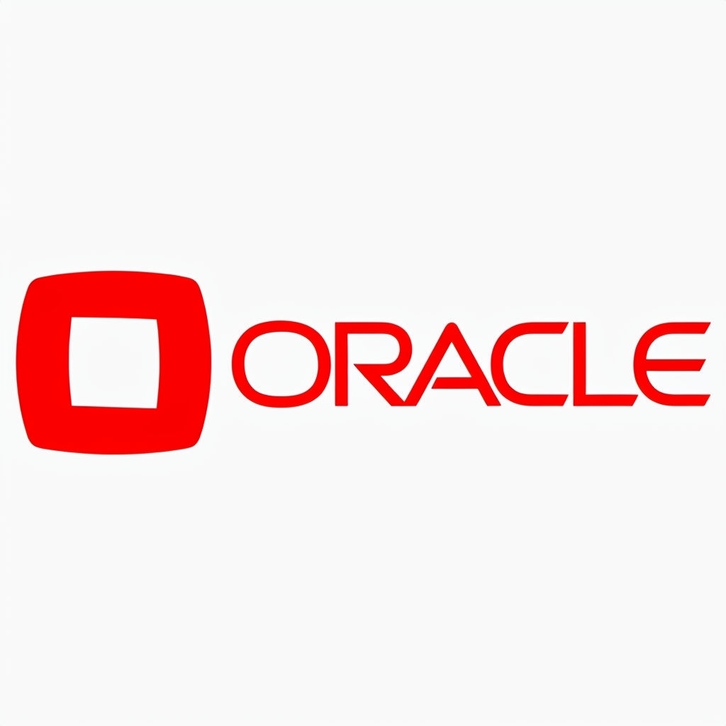 Minimalist Red Oracle Logo Design with Bold Typography Logo