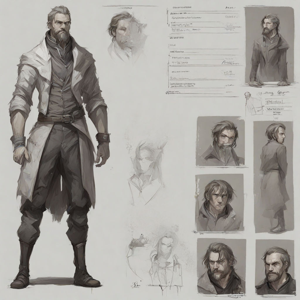 Character concept art character sheet by Brannchy - Playground