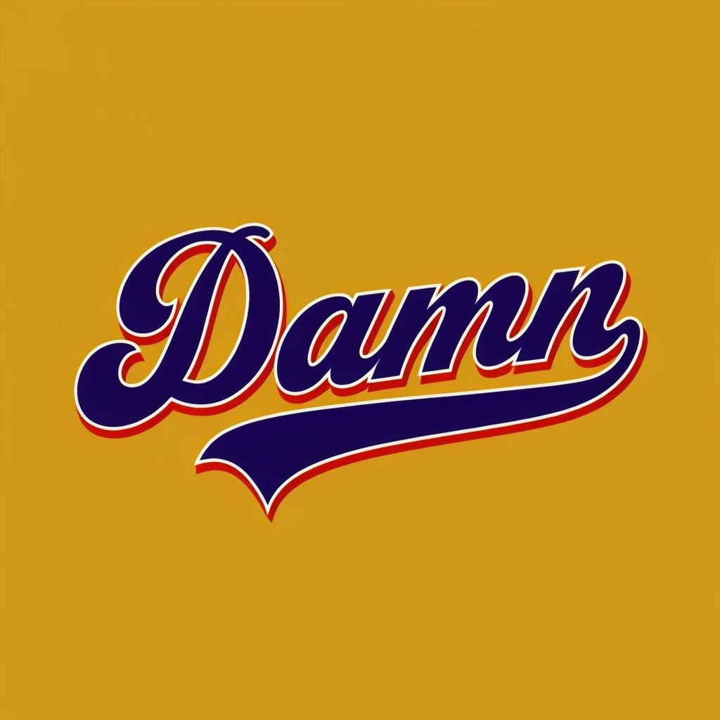 Bold Retro Damn Typography Design T-Shirt