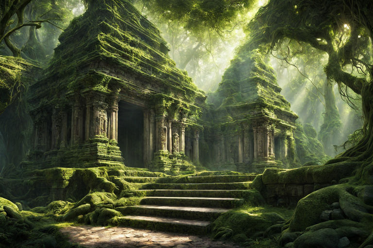 Ancient temple ensconced within a dense jungle by Elbert Godoi - Playground