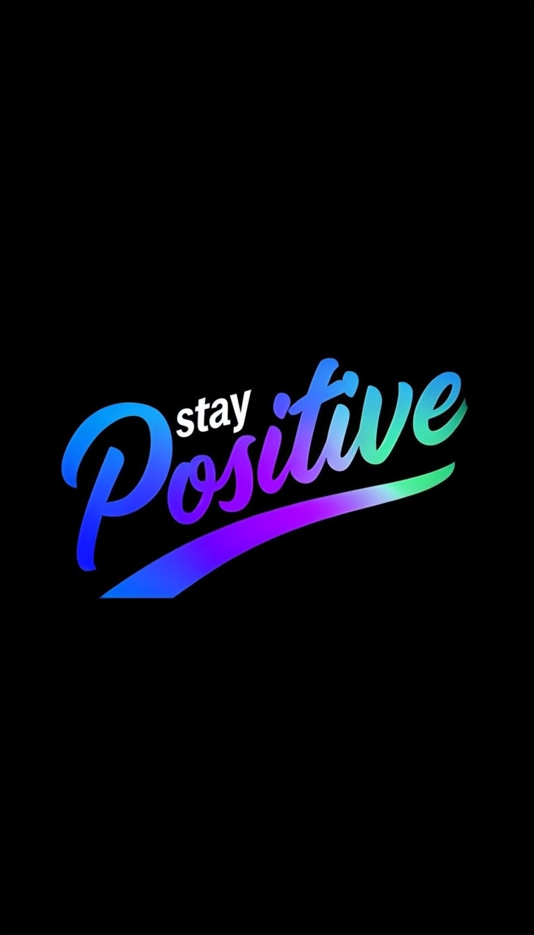 Stay Positive Minimalist Gradient Phone Case Cover