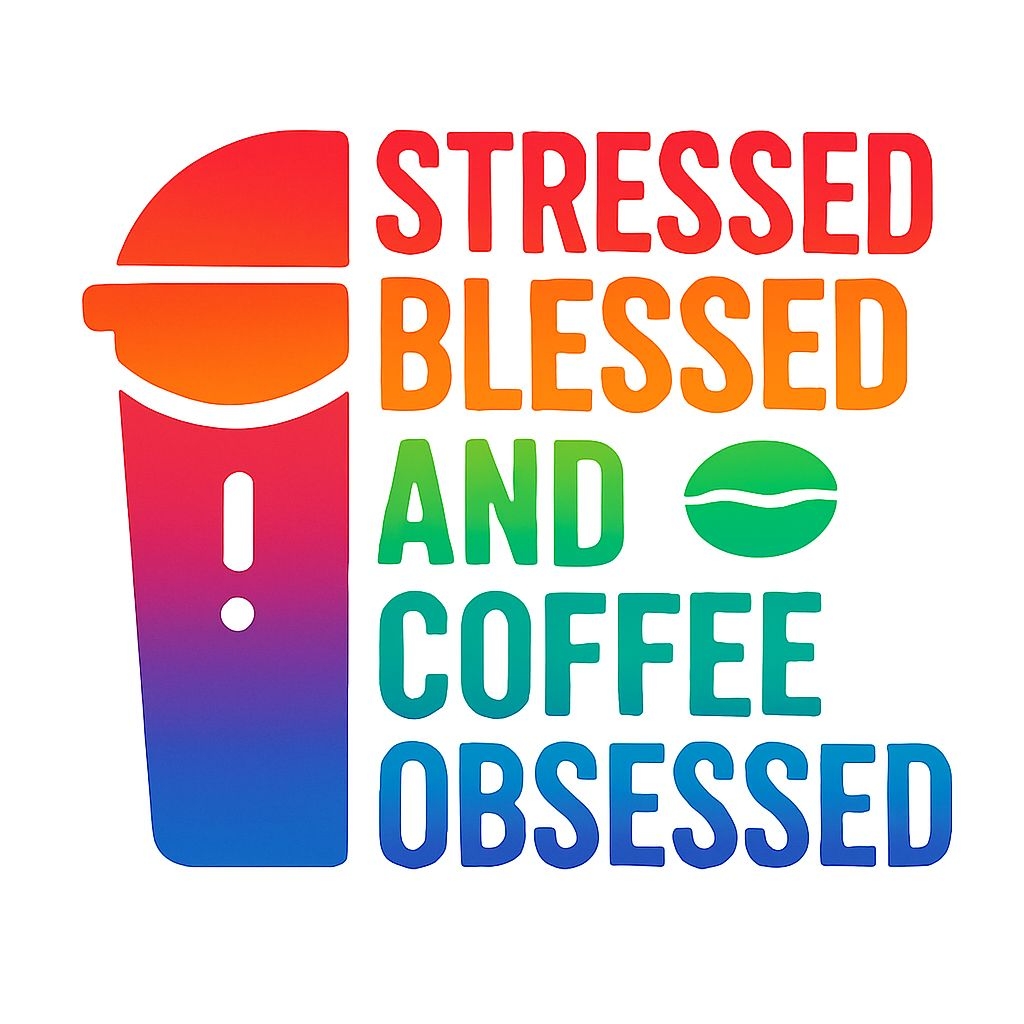 Vibrant Coffee Cup and Motivational Text Graphic Mug