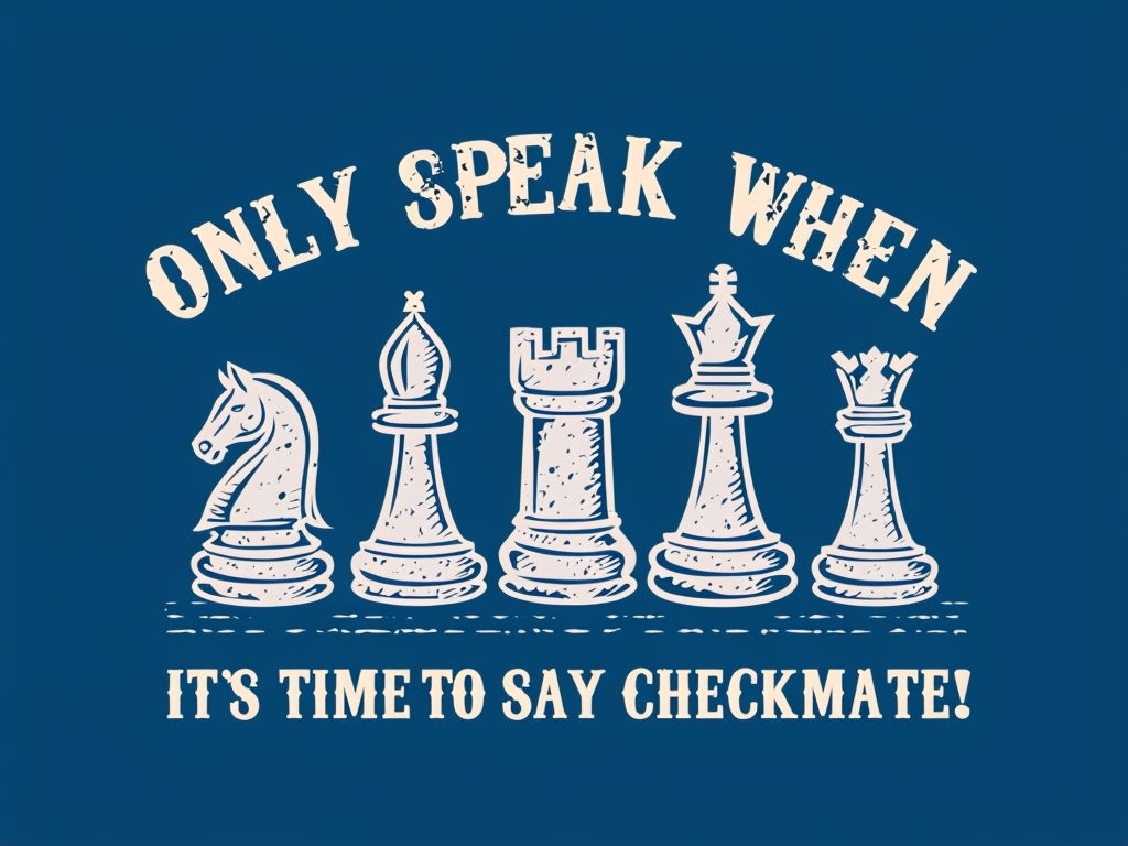 Vintage Chess Pieces Motivational Checkmate T-Shirt