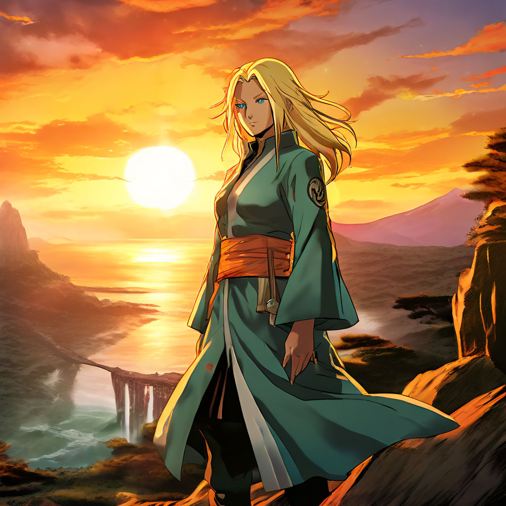 a picture of the mature Tsunade from the anime Naruto