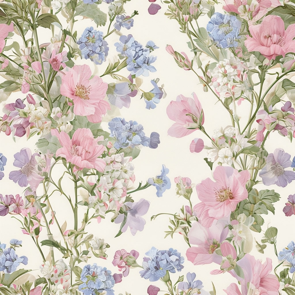 Vintage Botanical Seamless Pattern Design for Home Decor Seamless Pattern