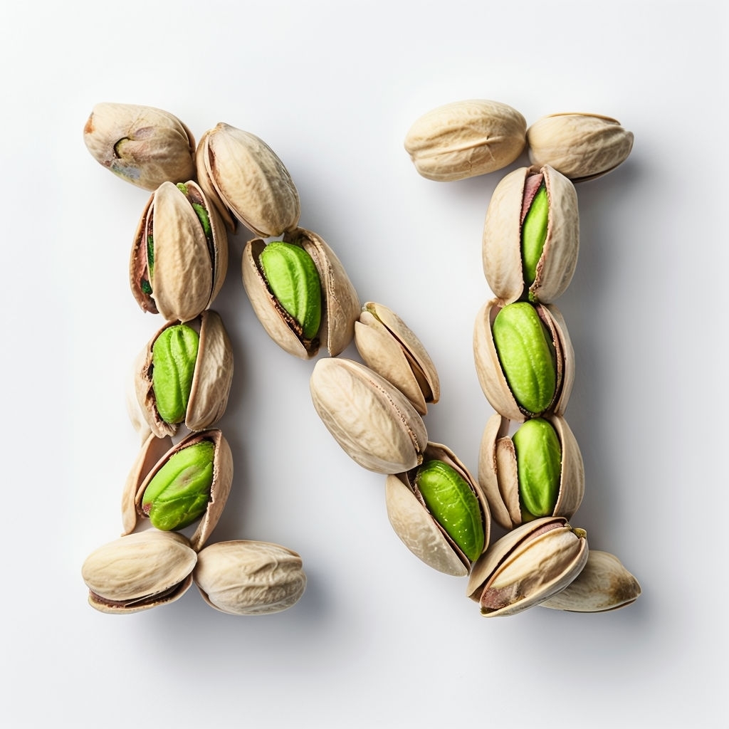 Organic Pistachio Uppercase 'N' Monogram Photography Sticker