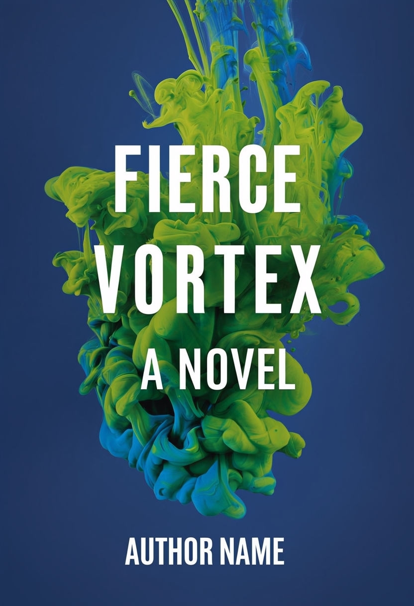 Fierce Vortex A Novel with Dynamic Ink Swirl Design EBook Cover
