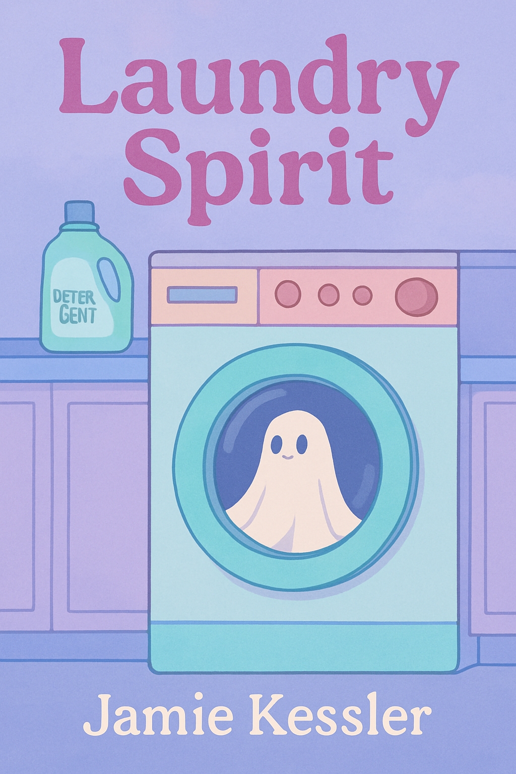 Whimsical Laundry Spirit Cartoon EBook Cover Design