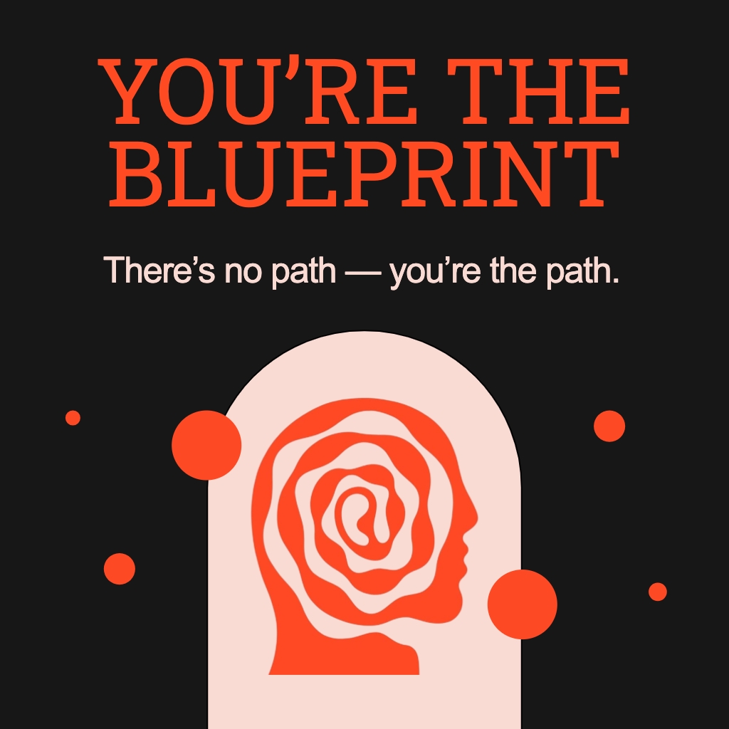 Motivational Modern Graphic Design You're the Blueprint Poster Instagram Posts