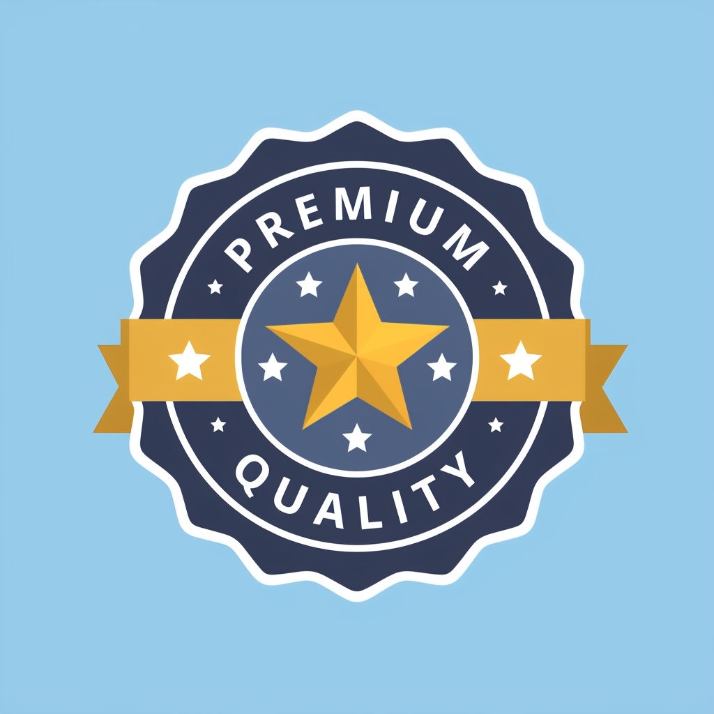 Elegant Premium Quality Badge Design for Social Media Post