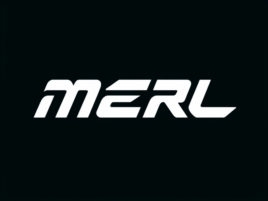 Futuristic Minimalist MERL Logo Design on Black Background Hat