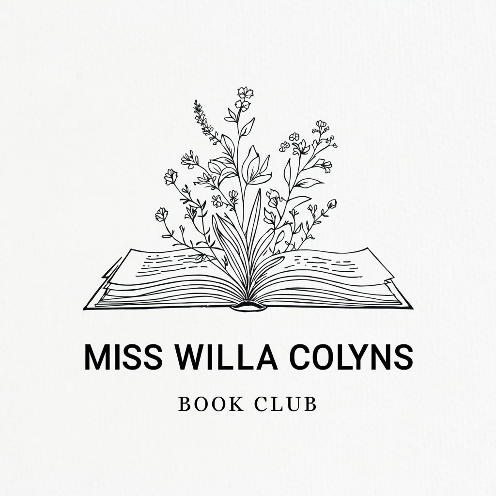 Elegant Minimalist Book Club Logo with Floral Design