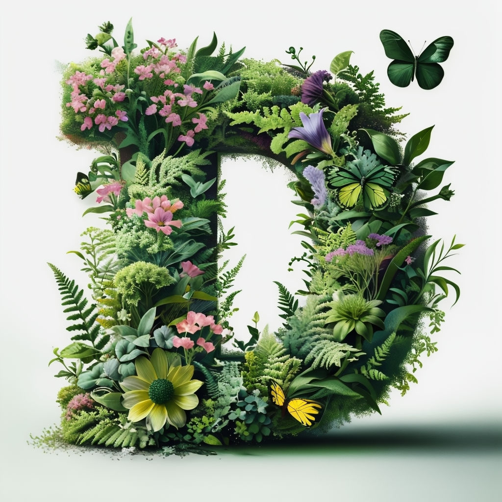 Whimsical Botanical Monogram