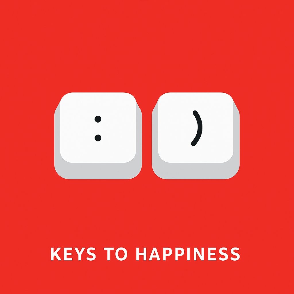 Minimalist Keyboard Keys to Happiness T-Shirt