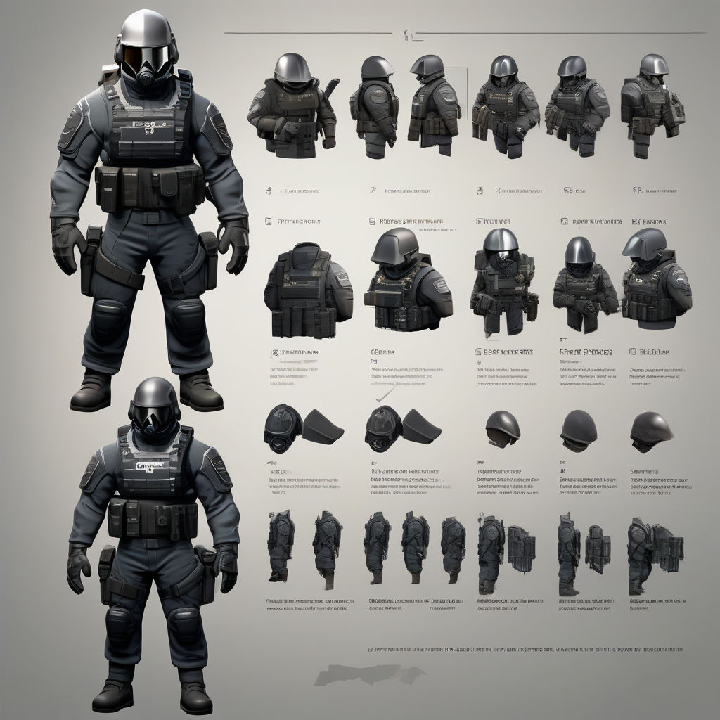 GIGN character sprite for animation from CS:GO with separate... by ...