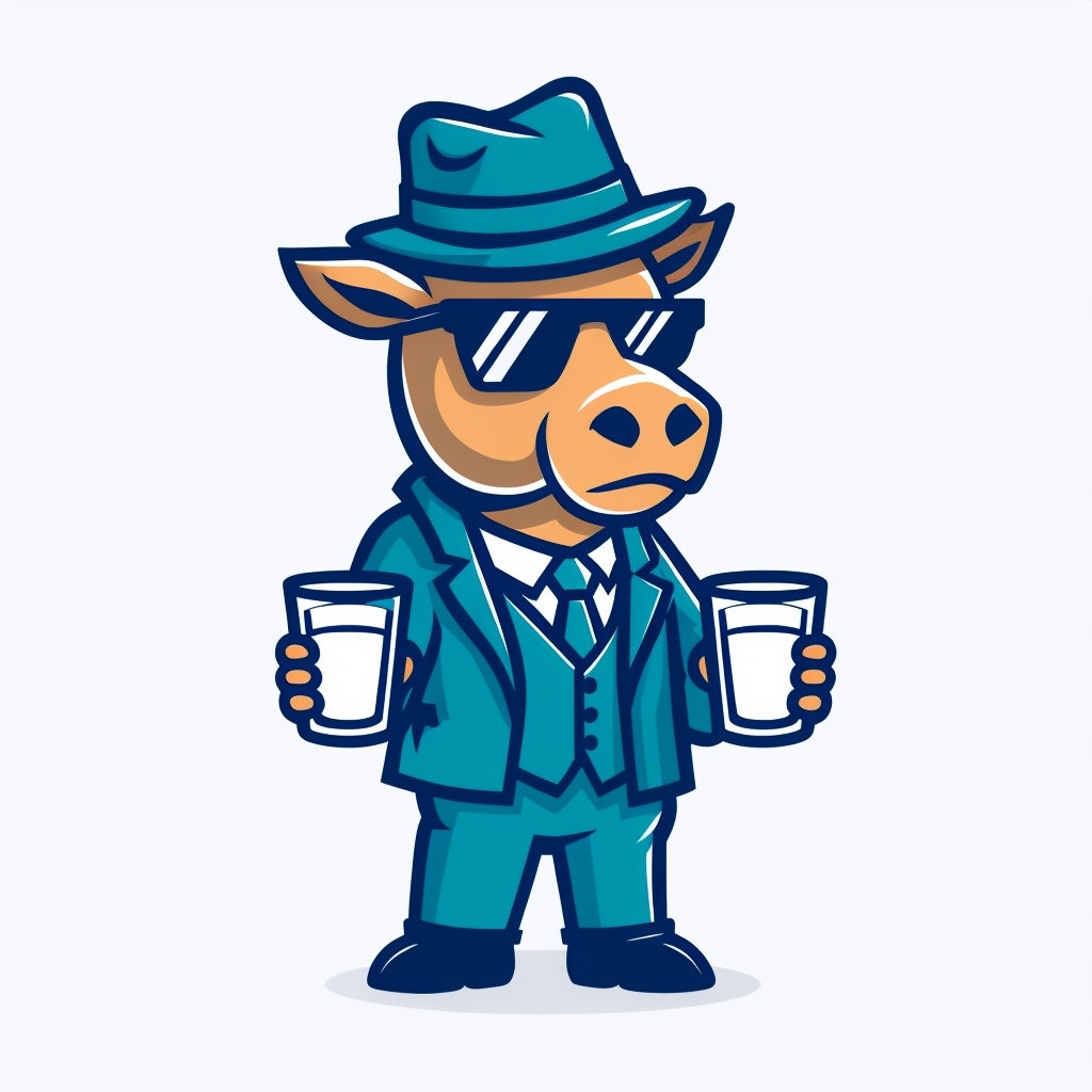 Cool Cartoon Carabao Character in Formal Suit Mug