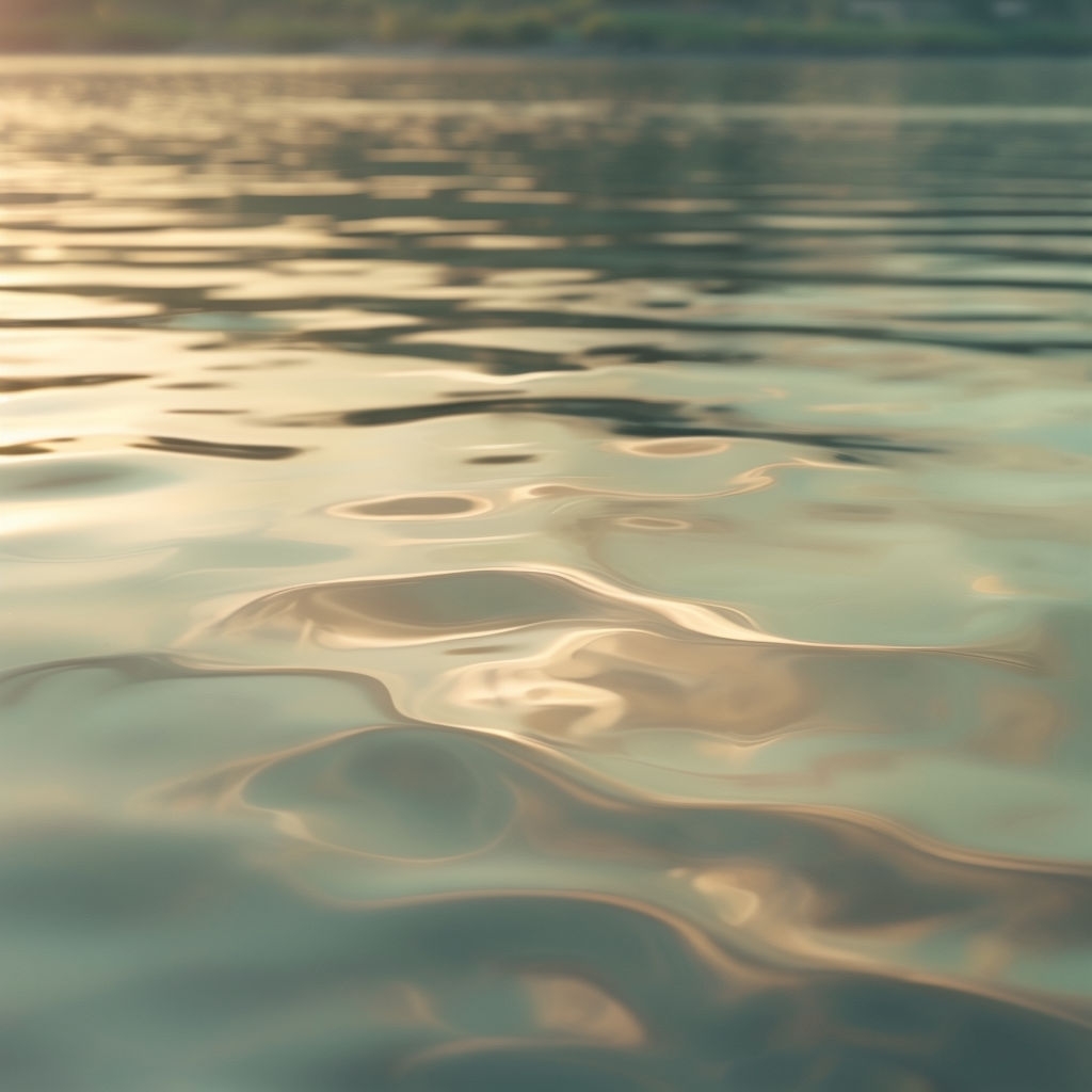 Calming Abstract Rippling Sunlight on Lake Surface Social Media Post