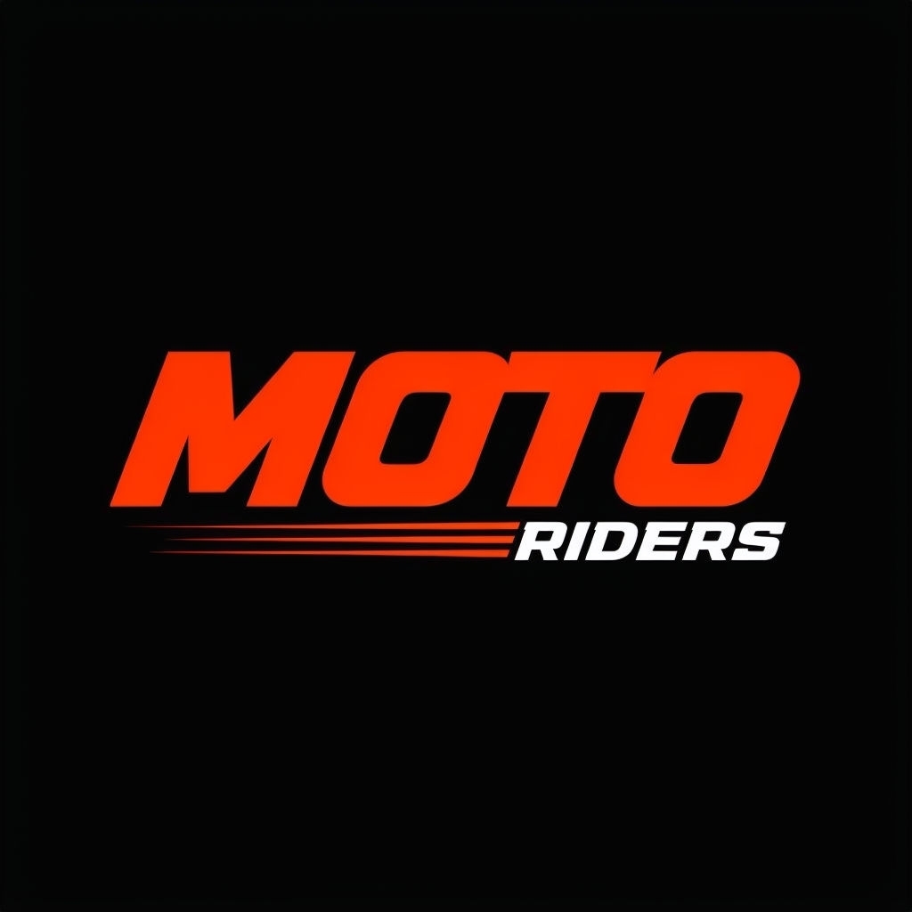 Bold Minimalist MOTO RIDERS Logo Design for Motorcycle Enthusiasts Logo