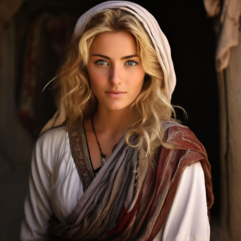 An Arab blond woman